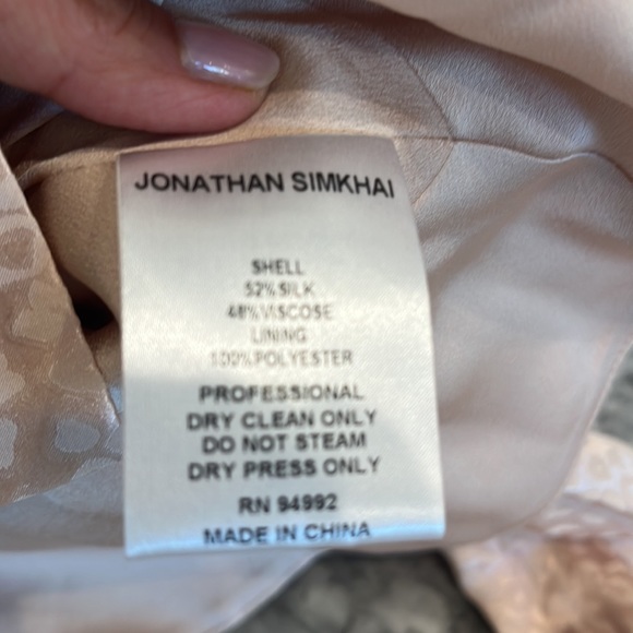 Jonathan Simkai V neck button down shirt